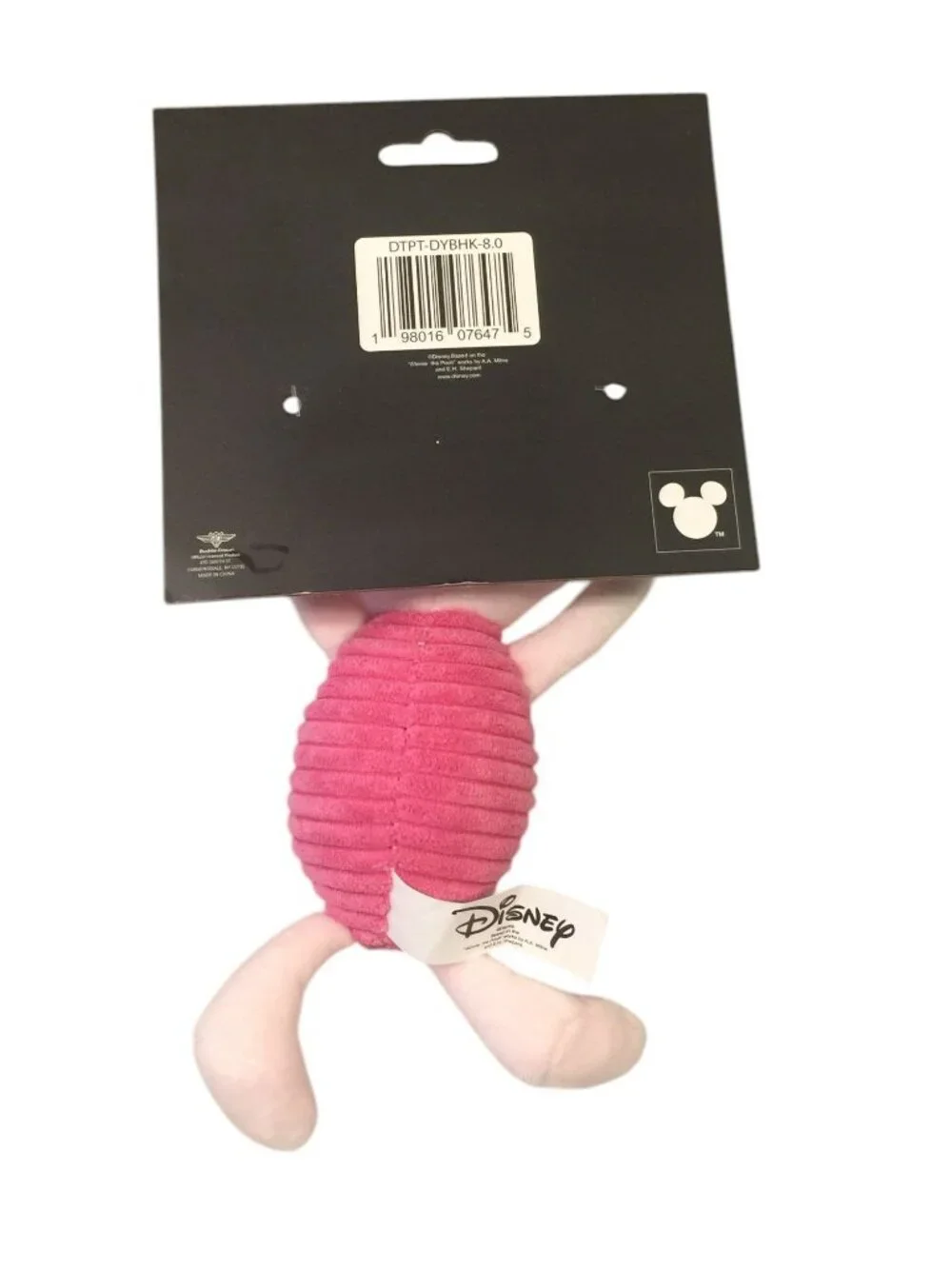 Disney PIGLET Plush Squeak Crinkle Dog Toy Buckledown